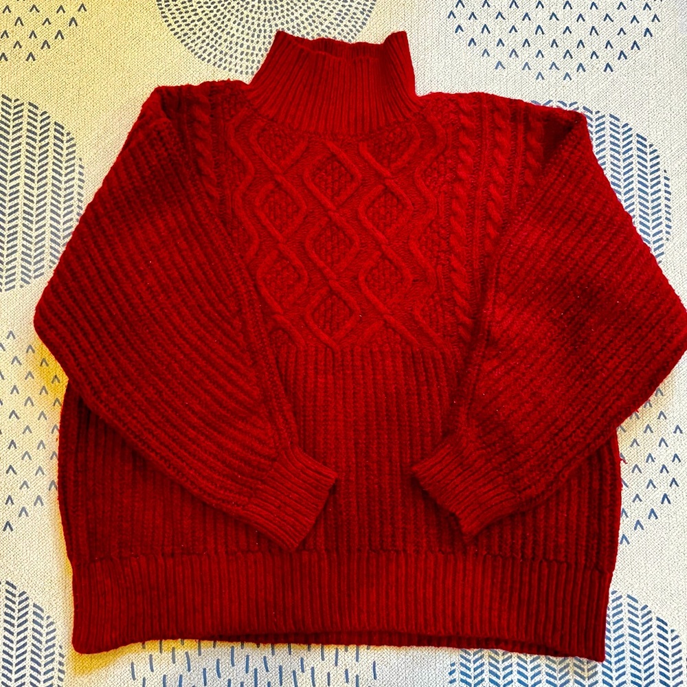 A new day oversized red sweater
